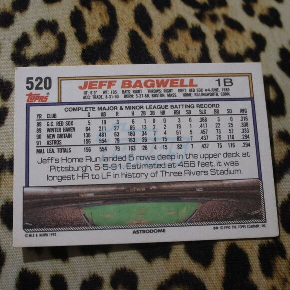 Jeff Bagwell #520 Baseball Card - Picture 2 of 2